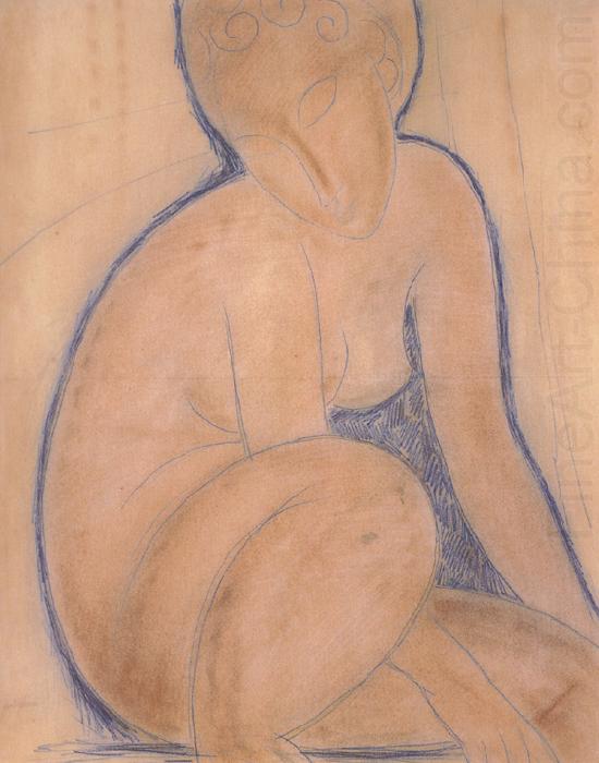 Crouched Nude (mk39), Amedeo Modigliani